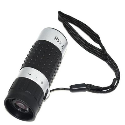 7x18 Monocular πεδίου απόστασης γκολφ μαύρο ασήμι 163m/489ft